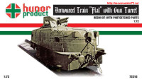 HP72210    Armoured Train "Flat" Motor Gun Carriage with Gun-Turret (thumb27705)