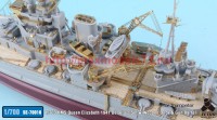 TetraSE-70018   1/700 HMS Queen Elizabeth 1941 Detail-up Set w/Wooden Deck & Gun Barrel for Trumpeter (attach4 36801)