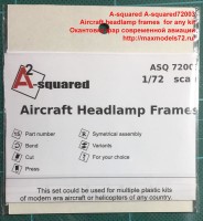 A-squared72003   Aircraft headlamp frames  for any kit  Окантовка фар современной авиации (attach2 38559)