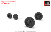 AR AW32302   1/32 F-104A/C Starfighter early type wheels, w/ optional nose wheels, weighted (attach3 31350)