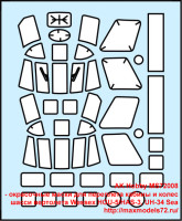 MS72008 - окрасочные маски для переплета кабины и колес шасси вертолета Wessex HGU-5/HAS-3, UH-34 Sea Horse и HSS-1 Seabat (Italeri) (thumb38493)