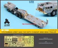 TetraME-72009   1/72 Russian MAZ-7410 w/ChMZAP-9990 Semi-Trailer  for Modelcollect (attach9 32230)