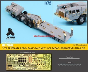 TetraME-72009   1/72 Russian MAZ-7410 w/ChMZAP-9990 Semi-Trailer  for Modelcollect (attach9 32230)