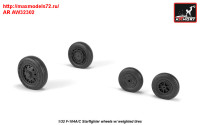 AR AW32302   1/32 F-104A/C Starfighter early type wheels, w/ optional nose wheels, weighted (attach1 31350)