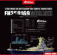 FH350169   Musashi 1/350 WWII  IJN BATTLESHIP FOR TAMIYA 78004/78031 (thumb32971)