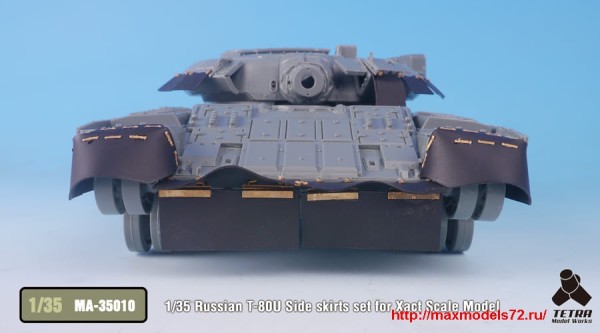 TetraMA-35010   1/35 Russian T-80U Side skirts set for Xact Scale Model (thumb33475)