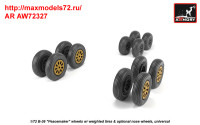 AR AW72327   1/72 B-36 Peacemaker wheels w/ weighted tires & optional nose wheels (attach1 35810)