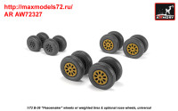 AR AW72327   1/72 B-36 Peacemaker wheels w/ weighted tires & optional nose wheels (attach2 35810)