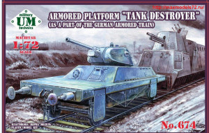 UMT674   Armored platform "Tank destroyer" (as a part of a german armored train) (thumb34044)
