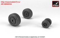 AR AW48324   1/48 F-4 Phantom-II wheels w/ weighted tires, mid (thumb36148)