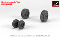 AR AW48325   1/48 F-4 Phantom-II wheels w/ weighted tires, late (attach3 36153)