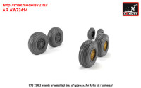AR AW72414   1/72 BAC TSR.2 wheels w/ weighted tires, type «a» (attach1 36183)