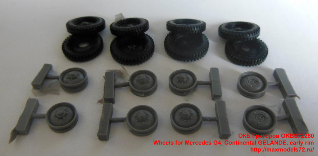 OKBS72280   Wheels for Mercedes G4, Continental GELANDE, early rim (attach1 34262)