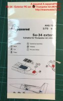A-squared72001   SU-34 — Exterior PE set  for Trumpeter kit (#01652) (attach1 34661)