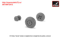 AR AW72412   1/72 Fairey «Gannet» early type wheels w/ weighted tires of straight tire pattern (attach2 38901)