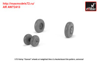 AR AW72413   1/72 Fairey «Gannet» late type wheels w/ weighted tires of checkerboard tire pattern (attach1 38906)