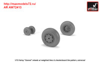 AR AW72413   1/72 Fairey «Gannet» late type wheels w/ weighted tires of checkerboard tire pattern (attach2 38906)