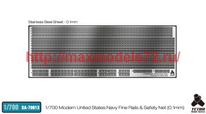 TetraSA-70013   1/700 Modern United States Navy Fine Rails & Safety Net ( Thickness 0.1mm) (thumb41149)