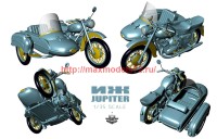 BM3576   IZH Jupiter motorcycle w. female DieselPunk style fig. (attach6 39266)