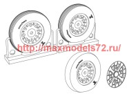 BRL48115   F4U Corsair Ribbed Thread Wheels set (thumb39423)