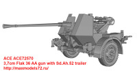ACE72570   3,7cm Flak 36 AA gun with Sd.Ah.52 trailer (attach6 41446)