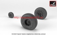 AR AW35305   1/35 AH-64 Apache wheels w/ weighted tires, spoked hubs (thumb41186)