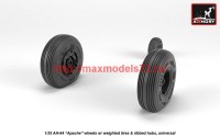 AR AW35305   1/35 AH-64 Apache wheels w/ weighted tires, spoked hubs (attach3 41186)