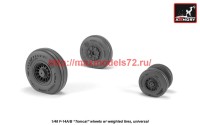 AR AW48326   1/48 F-14 Tomcat early type wheels w/ weighted tires (thumb41196)