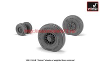 AR AW48326   1/48 F-14 Tomcat early type wheels w/ weighted tires (attach2 41196)