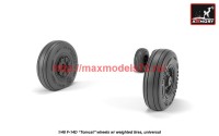 AR AW48327   1/48 F-14 Tomcat late type wheels w/ weighted tires (attach1 41200)