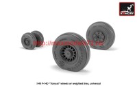 AR AW48327   1/48 F-14 Tomcat late type wheels w/ weighted tires (attach2 41200)