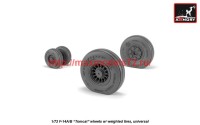 AR AW72331   1/72 F-14A/B Tomcat wheels w/ weighted tires (attach2 41230)