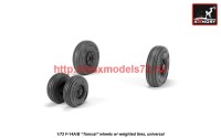 AR AW72331   1/72 F-14A/B Tomcat wheels w/ weighted tires (attach3 41230)