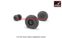 AR AW72332   1/72 F-14D Tomcat wheels w/ weighted tires (attach2 41235)