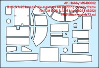 AK Hobby MS480002   B-26 & A-26 Invader die-cut mask for painting canopy frame  for ICM B-26 & A-26 kits (48281 48282) (thumb42909)