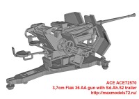 ACE72570   3,7cm Flak 36 AA gun with Sd.Ah.52 trailer (attach5 41446)