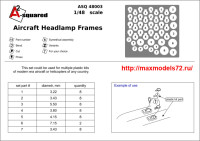 A-squared48003   Aircraft headlamp frames  for any kit  Окантовка фар современной авиации (thumb40713)