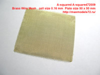 A-squared72009   Brass Wire Mesh   cell size 0.16 mm  Plate size 50 x 50 mm (attach2 41401)