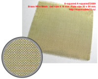 A-squared72009   Brass Wire Mesh   cell size 0.16 mm  Plate size 50 x 50 mm (attach1 41401)