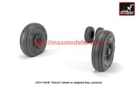 AR AW32309   1/32 F-14 Tomcat early type wheels w/ weighted tires (attach1 41156)