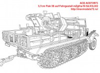 ACE72573   3,7cm Flak 36 auf Fahrgestell mZgKw 5t Sd.Kfz.6/2 (attach7 43771)