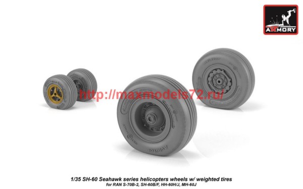 AR AW35302   1/35 SH-60 Seahawk wheels w/ weighted tires (thumb42268)
