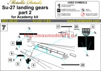 MD4838   Su-27. Landing gears (Academy) (attach8 46970)
