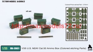 TetraMA-35031   1/35 U.S. M2A1 Cal.50 Ammo Box (Colored etching Parts) (thumb42757)