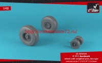 AR AW48320   1/48 F-111 Aardvark late type wheels w/ weighted tires (thumb47758)