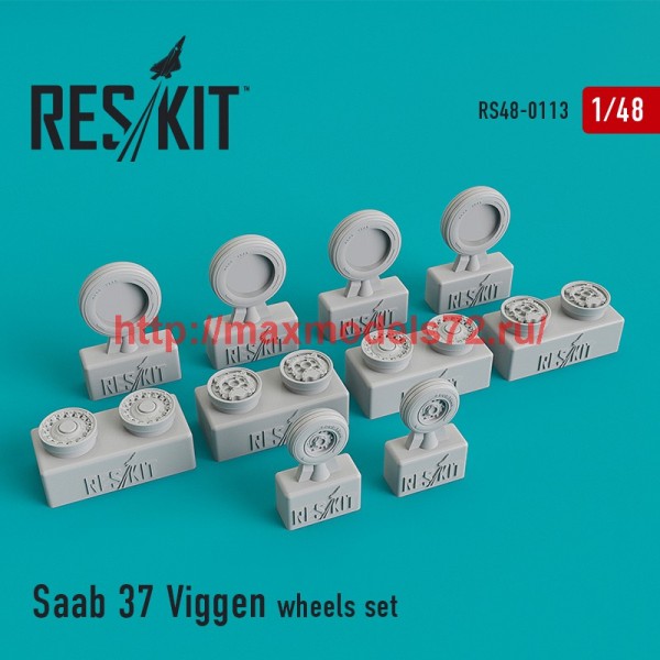RS48-0113   Saab 37 Viggen wheels set (thumb44822)
