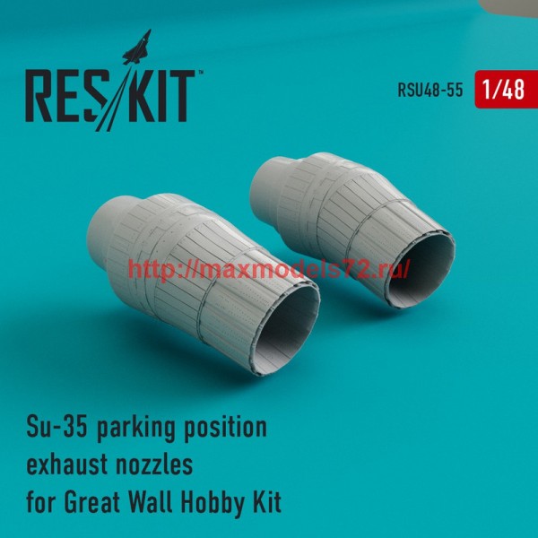 RSU48-0055   Su-35 parking position exhaust nozzles for Great Wall Hobby Kit (thumb44518)