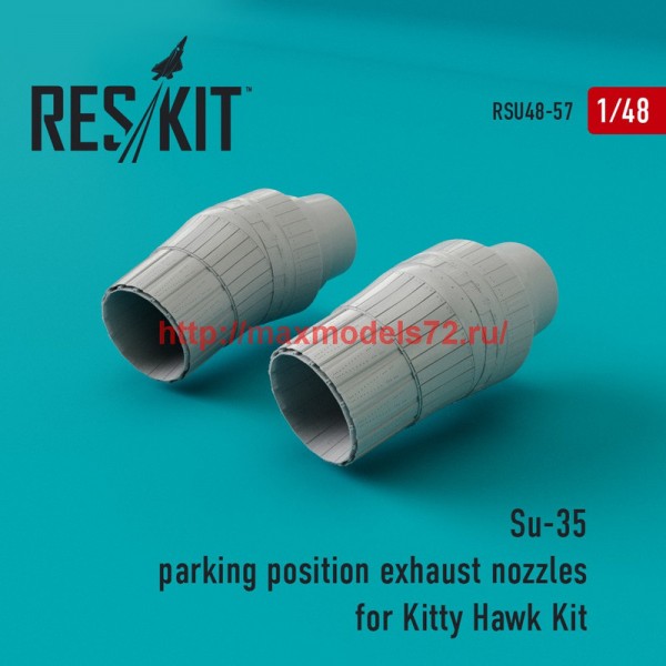 RSU48-0057   Su-35 parking position exhaust nozzles for KITTY HAWK Kit (thumb44524)