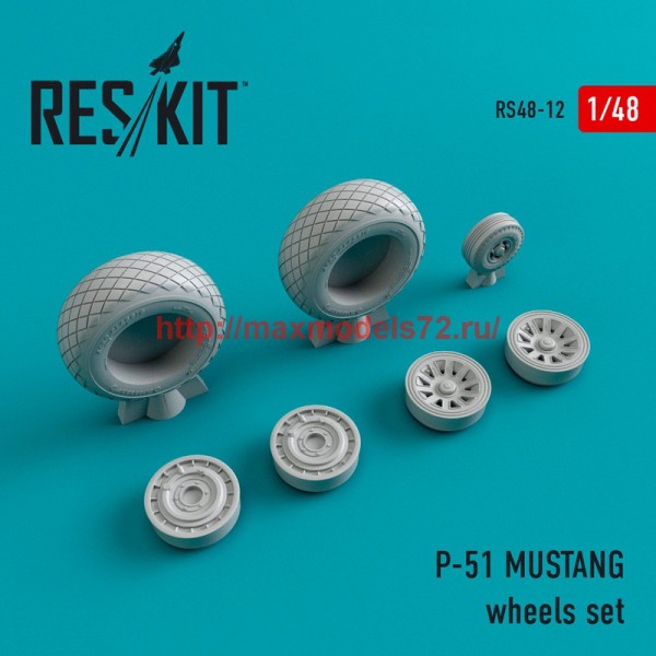 RS48-0012   P-51 MUSTANG wheels set (thumb44620)