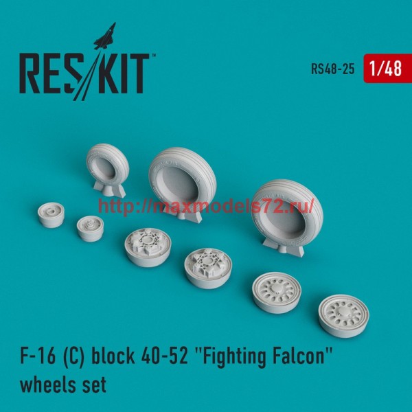 RS48-0025   F-16 (C) block 40-52 "Fighting Falcon" wheels set (thumb44646)